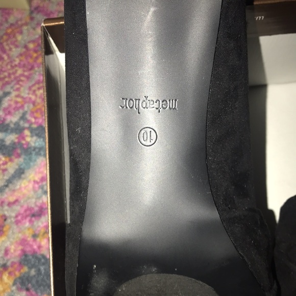 New black short heel shoes with side bow - Picture 8 of 9